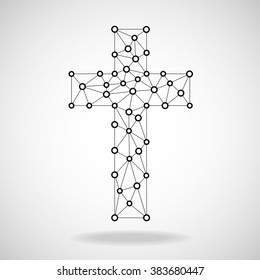 Abstract cross. Christian Symbol. Vector illustration. Eps10