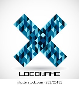 Abstract Cross Colorful form. Logo Design. Vector Illustration Background.