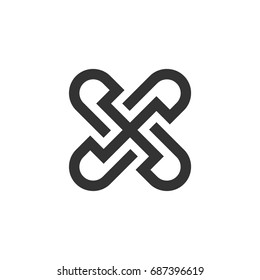 Abstract Cross Decorative Logo Template Illustration Design. Vector EPS 10.