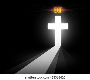 Abstract Cross with Exit to the After Life