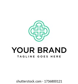 Abstract Cross logo icon design difference volunteers and concept on the alliance template. Vector sign