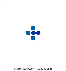 abstract cross logo plus design