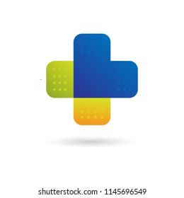 Abstract Cross Logo Template With Modern Concept Use for Finance, Business, Medical, and Health Care Brand
