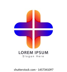 Abstract Cross Logo Template With Modern Concept Use for Finance, Business.