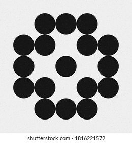 Abstract Cross Pattern Dots Logo generative computational art illustration