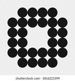 Resumen Puntos de patrón cruzado Icono Ilustración de arte computacional generativa