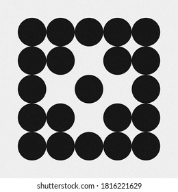 Abstract Cross Pattern Dots Logo generative computational art illustration