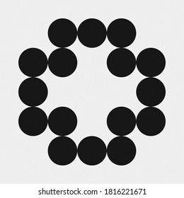 Resumen Puntos de patrón cruzado Icono Ilustración de arte computacional generativa