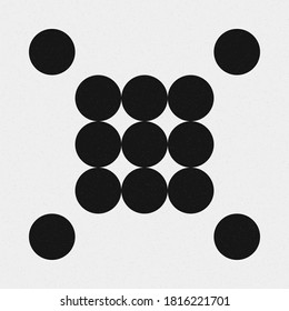 Abstract Cross Pattern Dots Logo generative computational art illustration