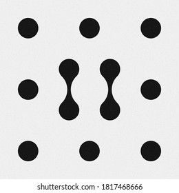 Abstract Cross Pattern Dots Logo generative computational art illustration