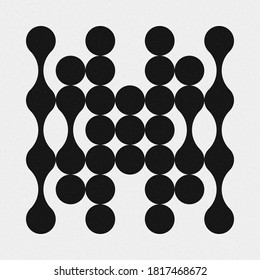 Abstract Cross Pattern Dots Logo generative computational art illustration