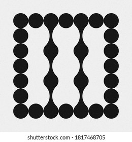 Abstract Cross Pattern Dots Logo generative computational art illustration