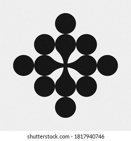 Abstract Cross Pattern Dots Logo generative computational art illustration