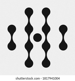 Abstract Cross Pattern Dots Logo generative computational art illustration