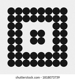 Abstract Cross Pattern Dots Logo generative computational art illustration