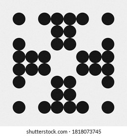 Abstract Cross Pattern Dots Logo generative computational art illustration