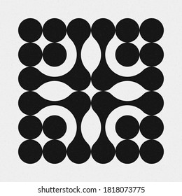 Resumen Puntos de patrón cruzado Icono Ilustración de arte computacional generativa