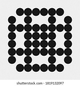 Abstract Cross Pattern Dots Logo generative computational art illustration