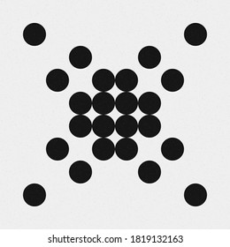 Abstract Cross Pattern Dots Logo generative computational art illustration