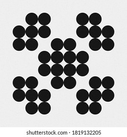 Abstract Cross Pattern Dots Logo generative computational art illustration