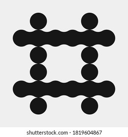 Abstract Cross Pattern Dots Logo generative computational art illustration