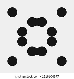 Abstract Cross Pattern Dots Logo generative computational art illustration