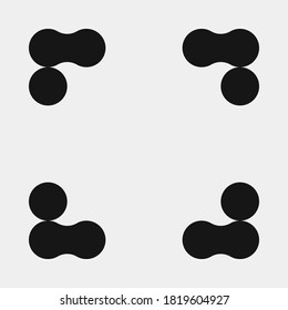 Abstract Cross Pattern Dots Logo generative computational art illustration