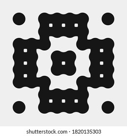 Abstract Cross Pattern Dots Logo generative computational art illustration