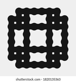 Abstract Cross Pattern Dots Logo generative computational art illustration