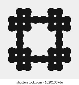 Abstract Cross Pattern Dots Logo generative computational art illustration