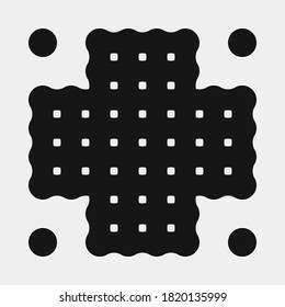 Abstract Cross Pattern Dots Logo generative computational art illustration