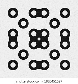 Abstract Cross Pattern Dots Logo generative computational art illustration