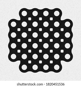 Abstract Cross Pattern Dots Logo generative computational art illustration