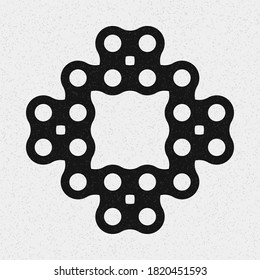 Abstract Cross Pattern Dots Logo generative computational art illustration