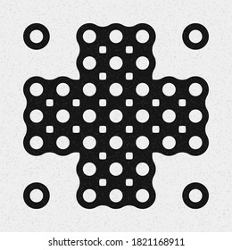 Abstract Cross Pattern Dots Logo generative computational art illustration