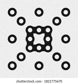Abstract Cross Pattern Dots Logo generative computational art illustration