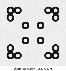 Abstract Cross Pattern Dots Logo generative computational art illustration