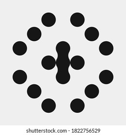 Abstract Cross Pattern Dots Logo generative computational art illustration