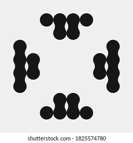 Abstract Cross Pattern Dots Logo generative computational art illustration