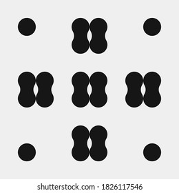 Abstract Cross Pattern Dots Logo generative computational art illustration