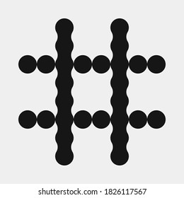Abstract Cross Pattern Dots Logo generative computational art illustration