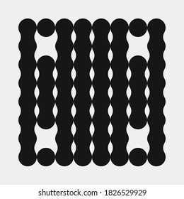 Abstract Cross Pattern Dots Logo generative computational art illustration