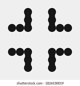 Abstract Cross Pattern Dots Logo generative computational art illustration