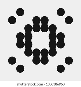 Abstract Cross Pattern Dots Logo generative computational art illustration