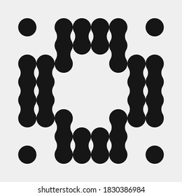 Abstract Cross Pattern Dots Logo generative computational art illustration
