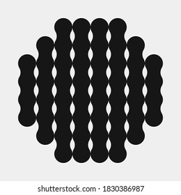 Abstract Cross Pattern Dots Logo generative computational art illustration