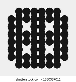 Abstract Cross Pattern Dots Logo generative computational art illustration