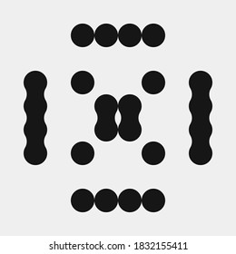 Abstract Cross Pattern Dots Logo generative computational art illustration