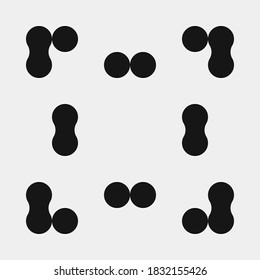 Abstract Cross Pattern Dots Logo generative computational art illustration