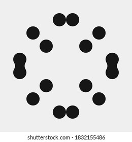 Abstract Cross Pattern Dots Logo generative computational art illustration